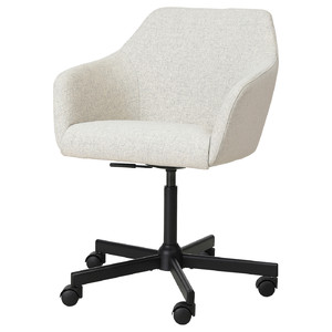 TOSSBERG / MALSKÄR Swivel chair, Gunnared beige/black