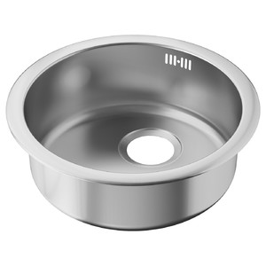 BOHOLMEN Single-bowl inset sink, stainless steel, 45 cm