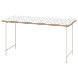 LAGKAPTEN / SPÄND Desk, white/anthracite, 140x60 cm