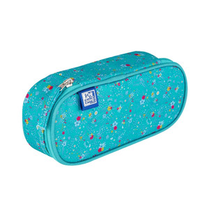 Pencil Case Oxford Floral, turquoise