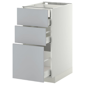 METOD / MAXIMERA Base cb 3 frnts/2 low/1 md/1 hi drw, white/Veddinge grey, 40x60 cm