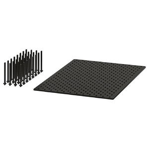 UPPDATERA Pegboard drawer organiser, anthracite, 80 cm