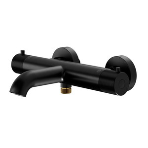 GoodHome Bath Mixer Tap Owens, thermostatic, matt black