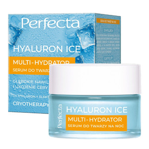 Perfecta Hyaluron Ice Multi-Hydrator Face Night Serum Cryotherapy 50ml
