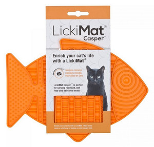 LickiMat Classic for Cats Casper Fish, soft, orange