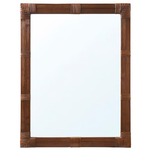 KLIBBAL Mirror, brown, 47x62 cm