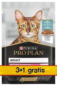 Purina Pro Plan Cat Nutri Savour Ocean Fish in Gravy Wet Cat Food 3+1 x 85g