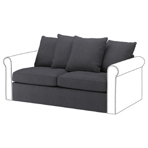 GRÖNLID 2-seat sofa-bed section, Sporda dark grey