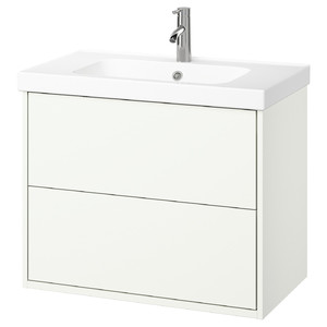 HAVBÄCK / ORRSJÖN Wash-stnd w drawers/wash-basin/tap, white, 82x49x69 cm