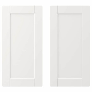 SMÅSTAD Door, white, with frame, 30x60 cm