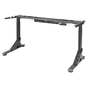 UPPSPEL Underframe sit/stand f table tp, el, black, 180/140x80 cm