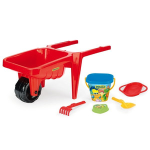 Giant Wheelbarrow, red, with sand playset 3+