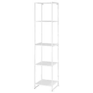 JOSTEIN Shelving unit, in/outdoor/metal white, 41x40x180 cm