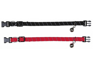 Trixie Nylon Cat Collar with Bell, assorted colours