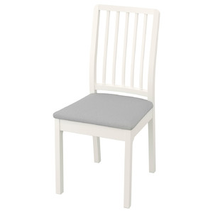 EKEDALEN Chair, white, Orrsta light grey