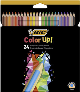 BIC Triangular Coloring Pencils Color Up! 24pcs