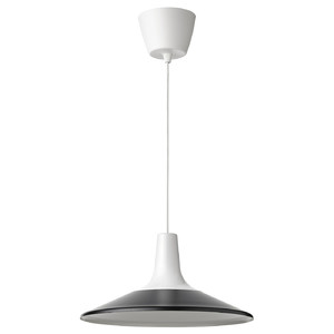 FYRTIOFYRA Pendant lamp, white/black, 38 cm