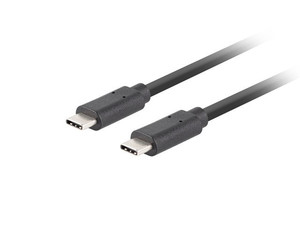 Lanberg Cable USB-C M/M 3.1 gen 2 0.5M 10GB/S PD100W, black