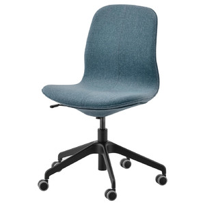 LÅNGFJÄLL Office chair, Gunnared blue/black, 68x68 cm
