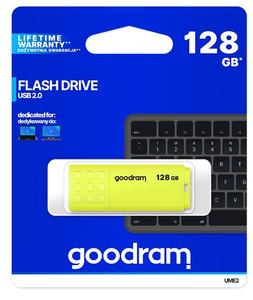 Goodram Flash Drive UME2 128GB USB 2.0, yellow