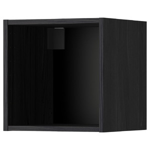 METOD Wall cabinet frame, wood effect black, 40x37x40 cm