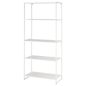 JOSTEIN Shelving unit, in/outdoor/metal white, 81x40x180 cm