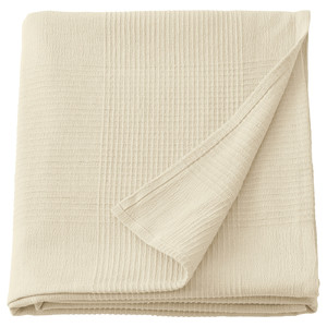 INDIRA Bedspread, natural/unbleached cotton, 150x250 cm