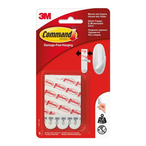 3M Command Mounting Strips Refill, Pack of 9