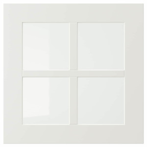 STENSUND Glass door, white, 40x40 cm