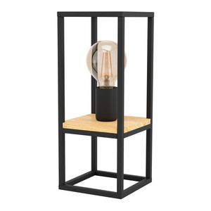 Table Lamp Libertad 1 x E27, black-wood