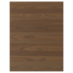 STENSTA Cover panel, dark brown ash veneer, 62x80 cm