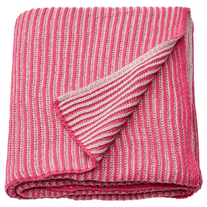 PRAKTFJÄRIL Throw, pink, 130x170 cm