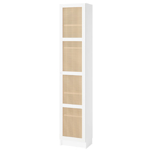BILLY / HÖGADAL Bookcase with door, white, 40x30x202 cm