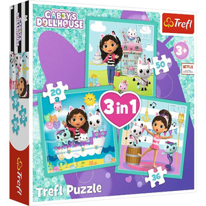 Trefl Children's Puzzle Gabby's Dollhouse 3in1 3+