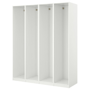 PAX 4 wardrobe frames, white, 200x35x236 cm