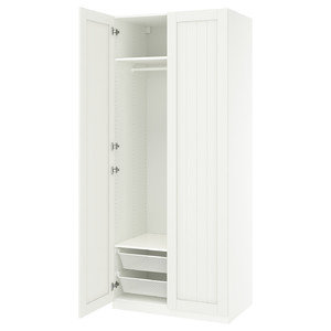 PAX / GULLABERG Wardrobe combination, white/white, 100x60x236 cm