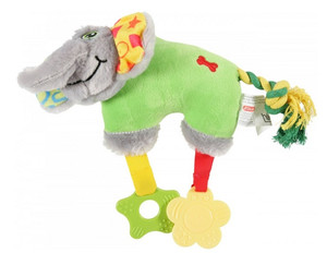 Zolux Plush Dog Toy for Puppies Elephant, green