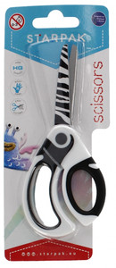 Starpak School Scissors 13.5cm Zebra 3+