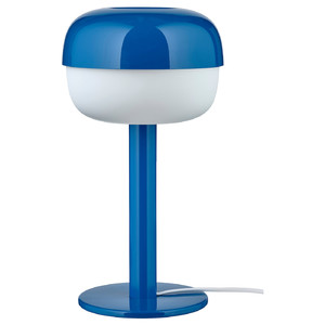 BLÅSVERK Table lamp, blue, 36 cm