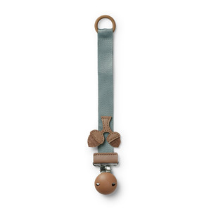 Elodie Details Pacifier Clip Wood - Wood Hazy Jade