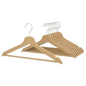 BUMERANG Hanger, natural, 8 pack