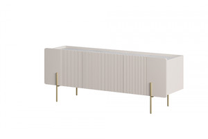 TV Cabinet Malmi 150 cm, cashmere, crema bianca, gold legs