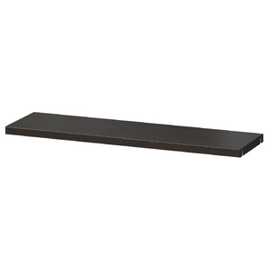 BESTÅ Shelf, black-brown, 56x16 cm