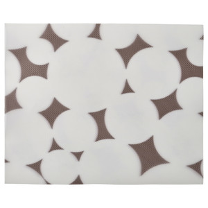 VÅRKLYNNE Place mat, patterned black/white, 36x29 cm