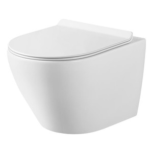 WC Wall-Hung Toilet Bowl Riviera, rimless, white