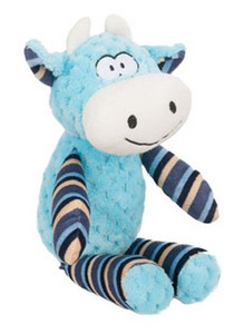 Flamingo Dog Plush Toy Cow 34cm, blue