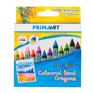 Prima Art Coloured Lead Crayons 12 Colours