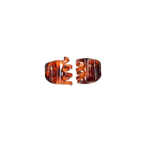 Hair Clip Mini amber 2pcs