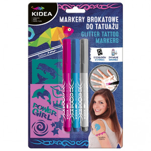Kidea Glitter Tattoo Markers 3pcs