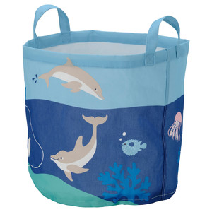 BLÅVINGAD Storage bag, ocean animals pattern/multicolour